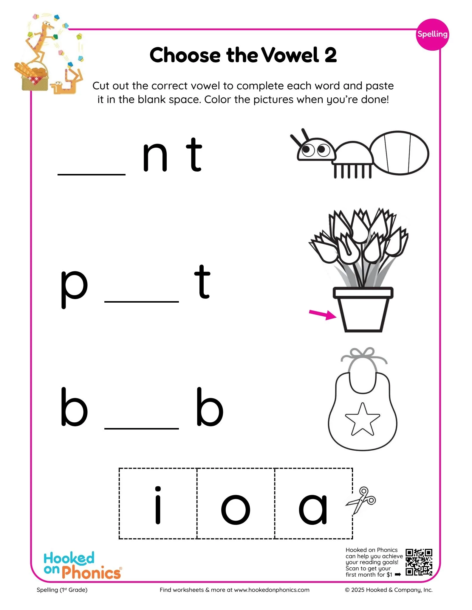 1st Grade Spelling Worksheets Hooked On Phonics