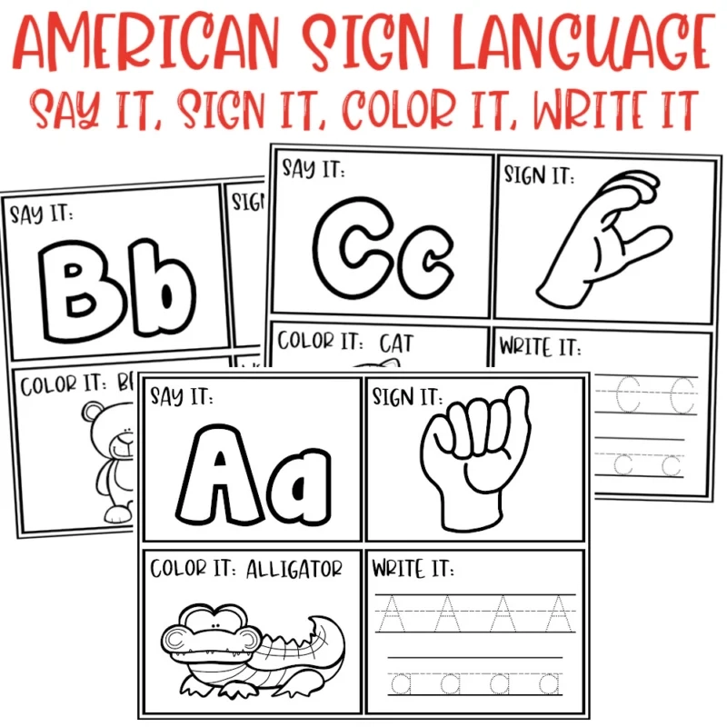 Asl Worksheets Free Printable