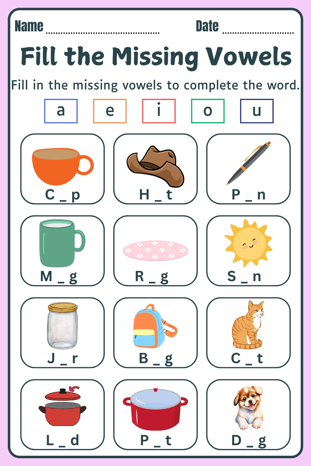 3 Letter Words Worksheets PDF Easy To Download And Print