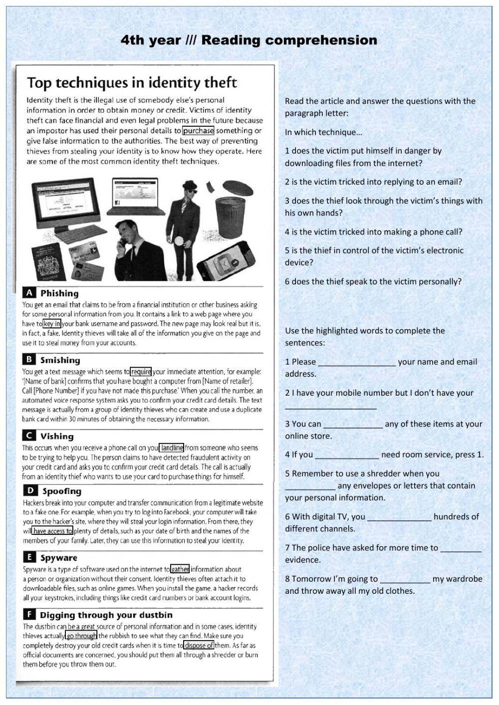 368873 Reading Comprehension Romina LiveWorksheets