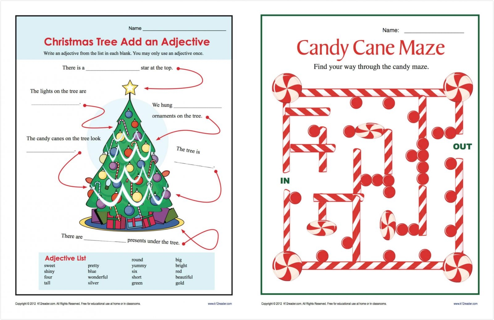 400 Free Christmas Learning Printable Activities For Kids Worksheets Library
