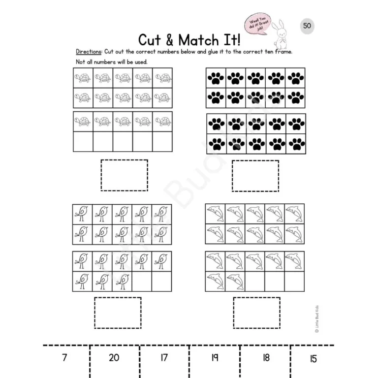 50 Page Beginning Math U0026 Ten Frame Worksheet Set DOWNLOAD