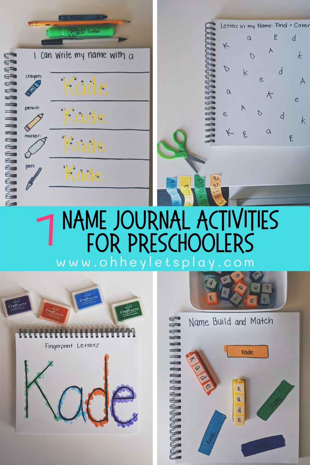 7 Name Journal Activities For Preschoolers Oh Hey Let s Play