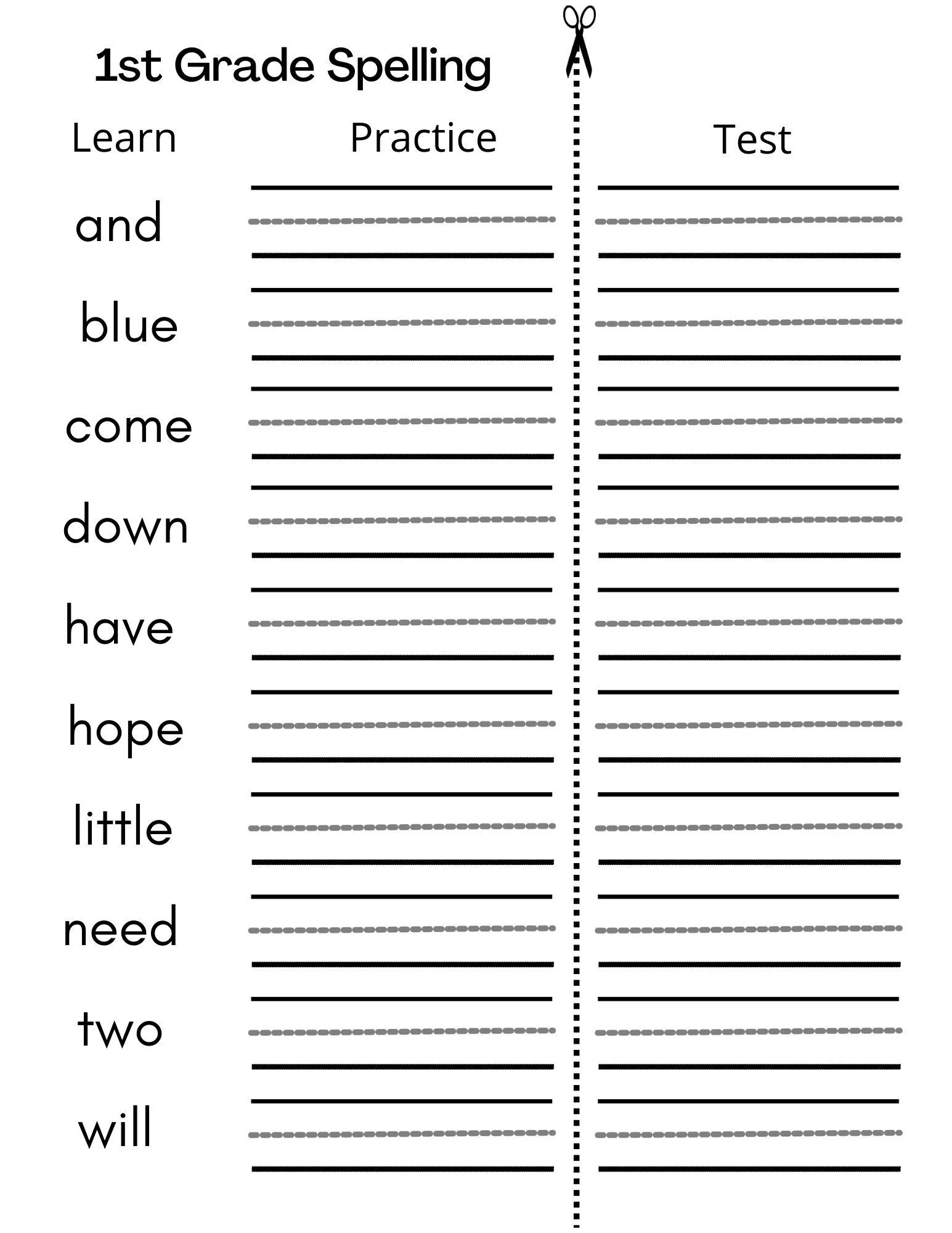8 Printable First Grade Spelling Writing Worksheets Etsy Sweden