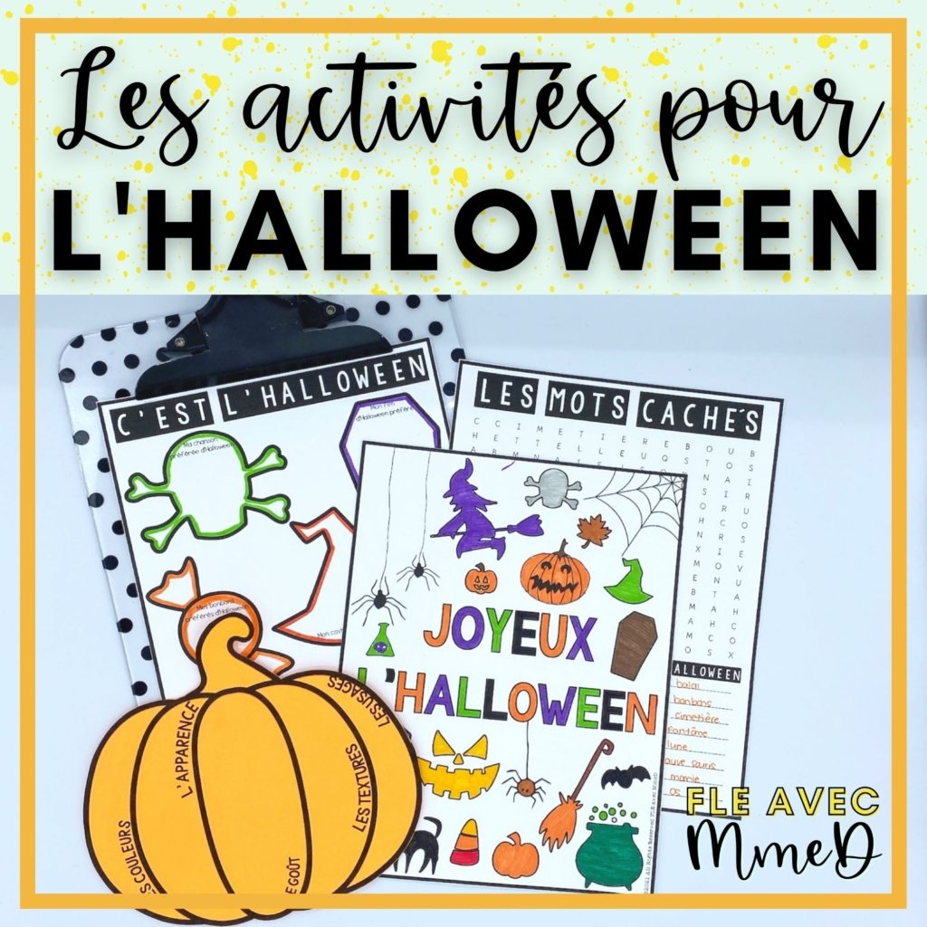 French Halloween Printable Worksheets