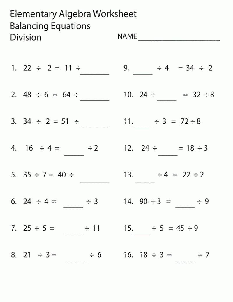 9th Grade Math Worksheets