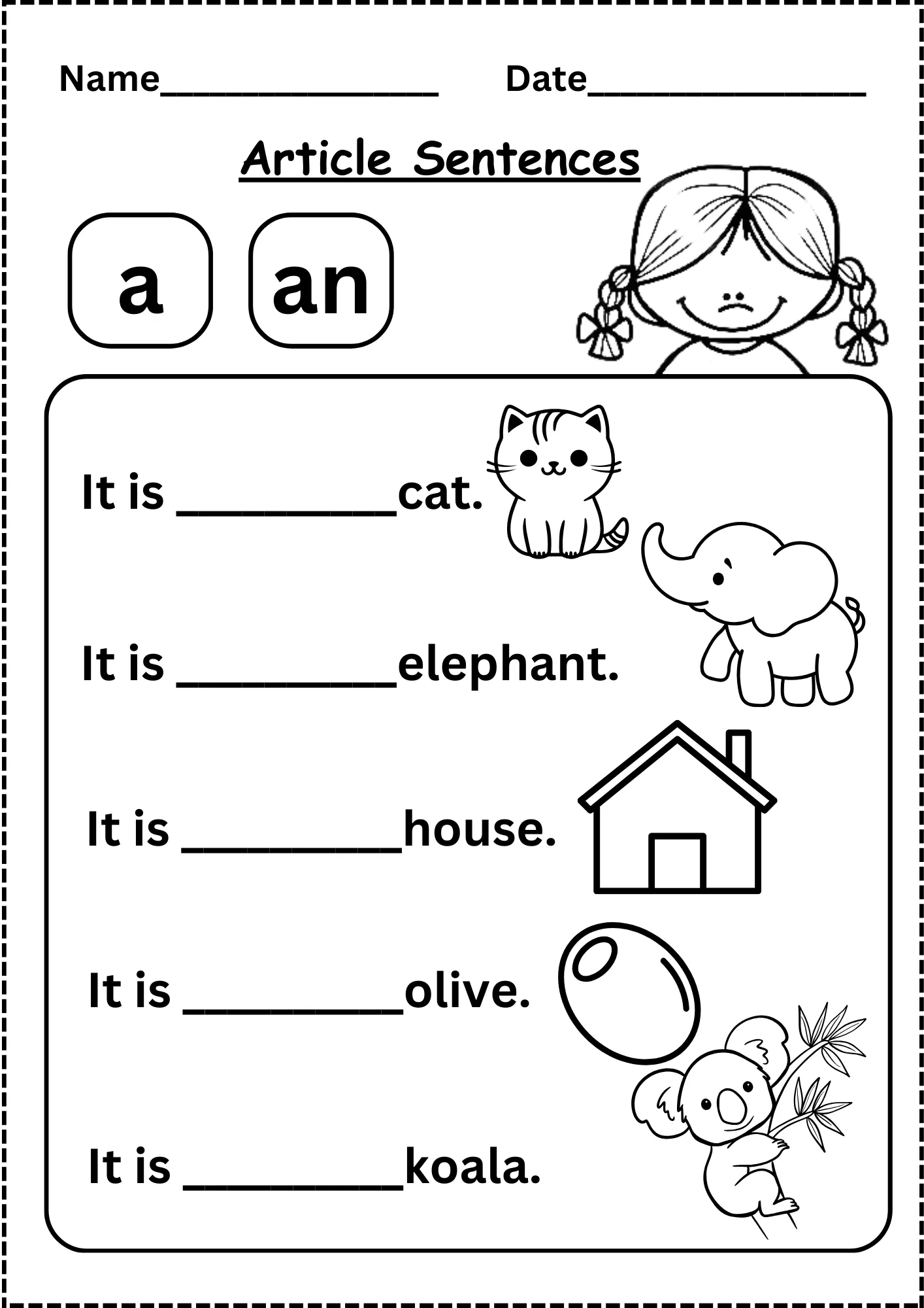 Kindergarten Free Worksheet