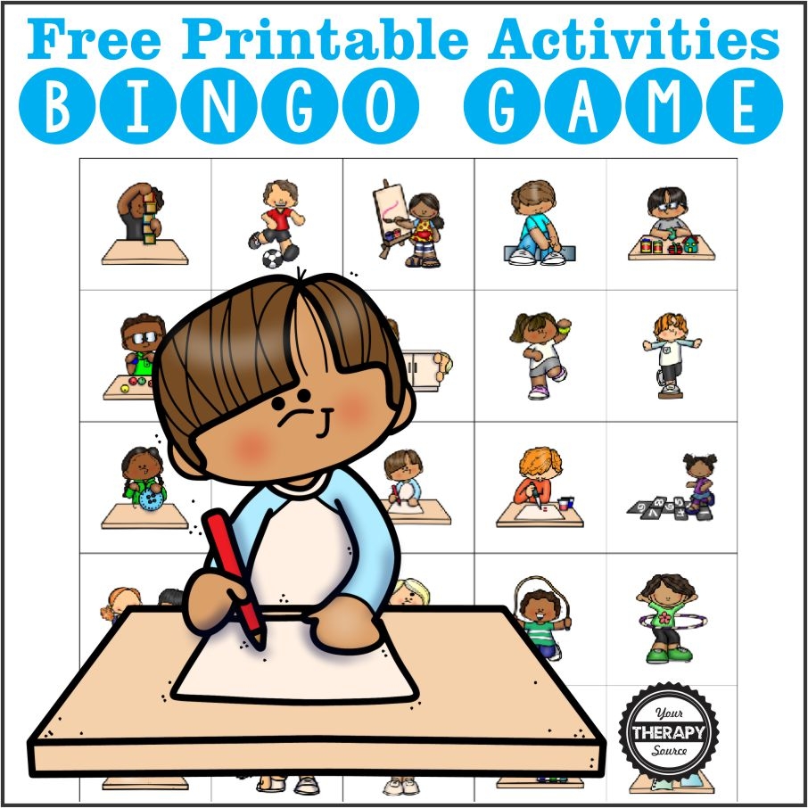 Activity Bingo Free Printables Your Therapy Source