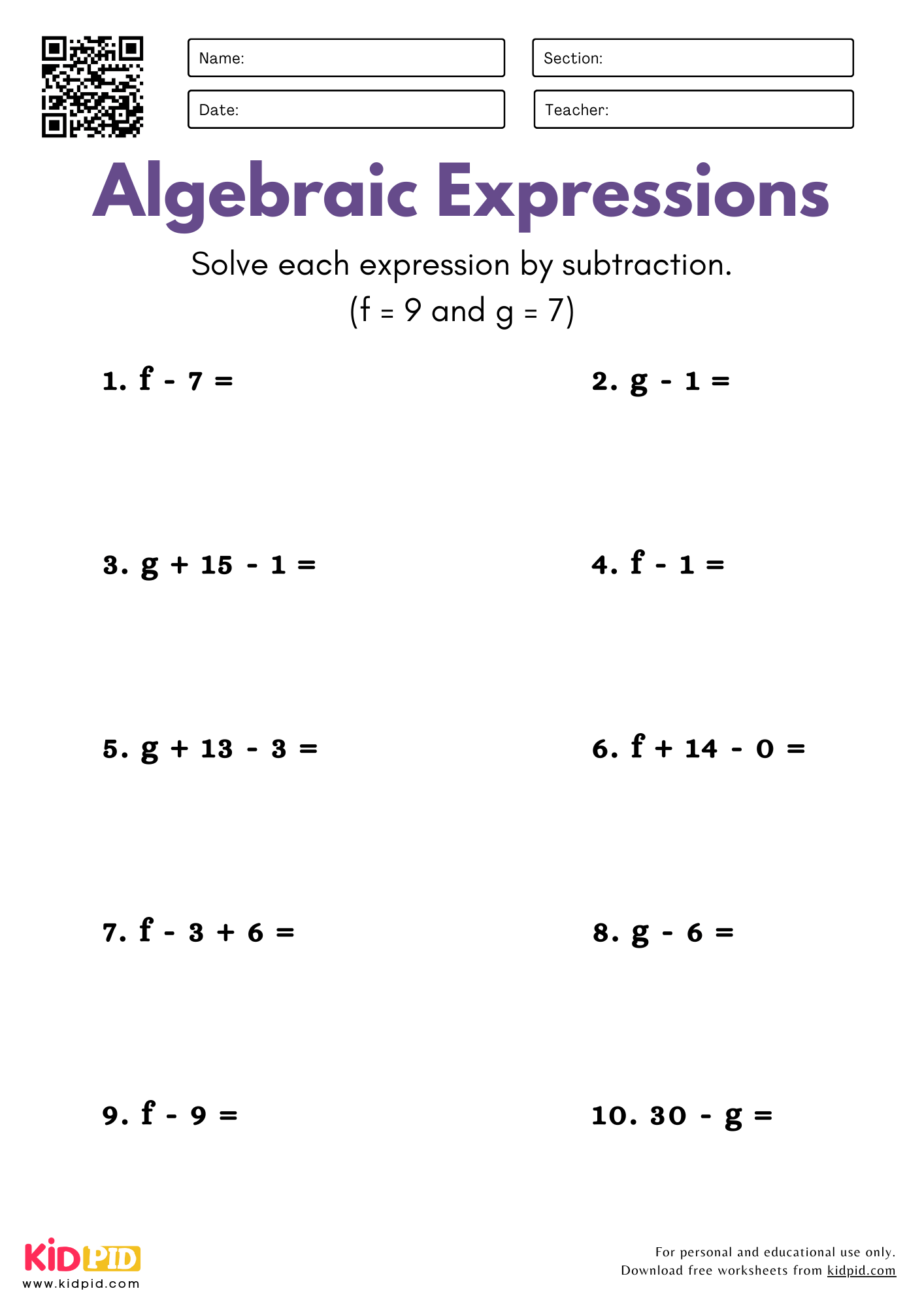Math Expressions Worksheets Kindergarten