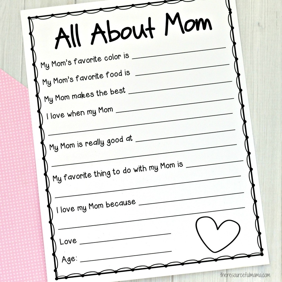 Free Mother's Day Printables Preschool