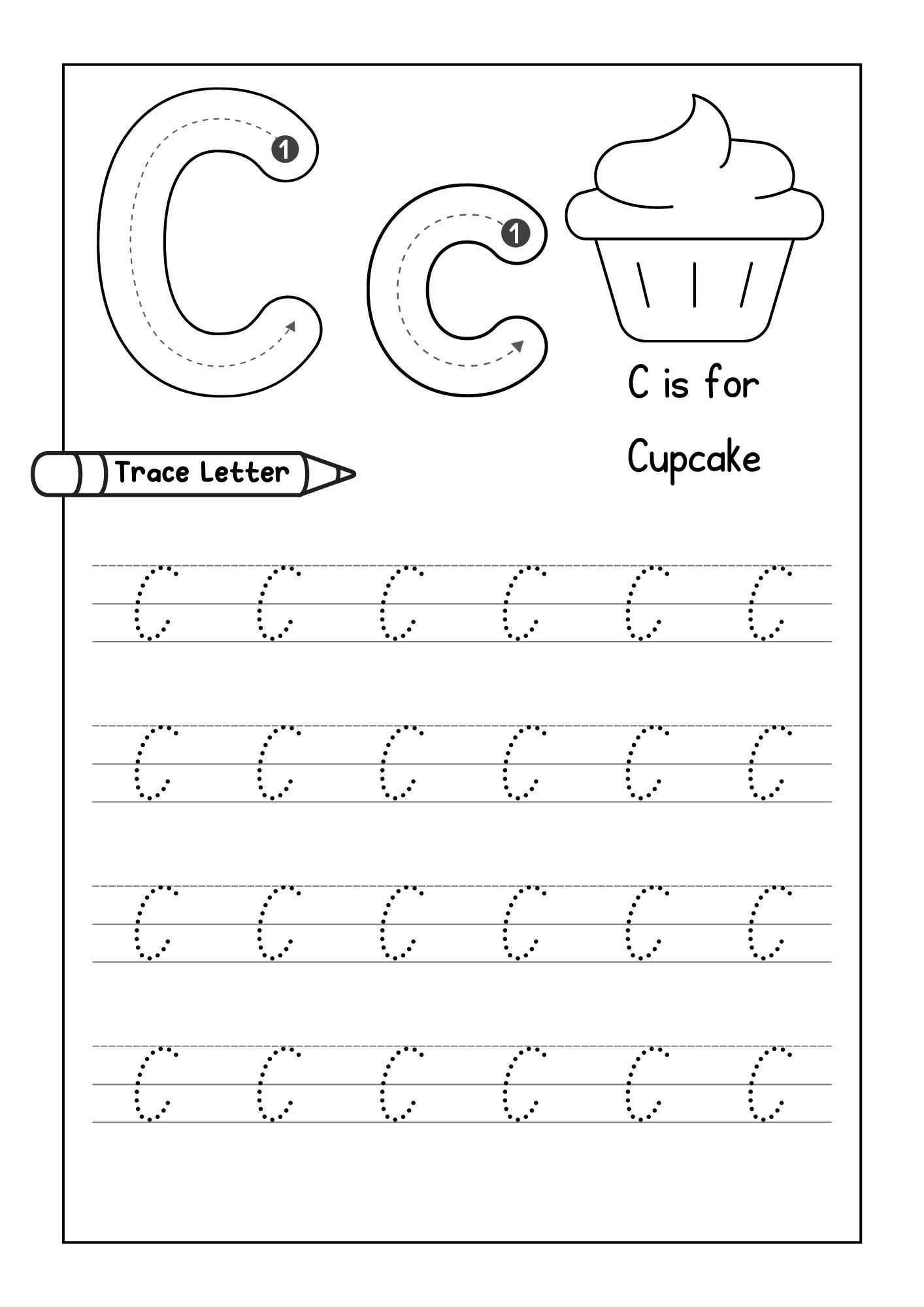Worksheets For Letter C Preschool