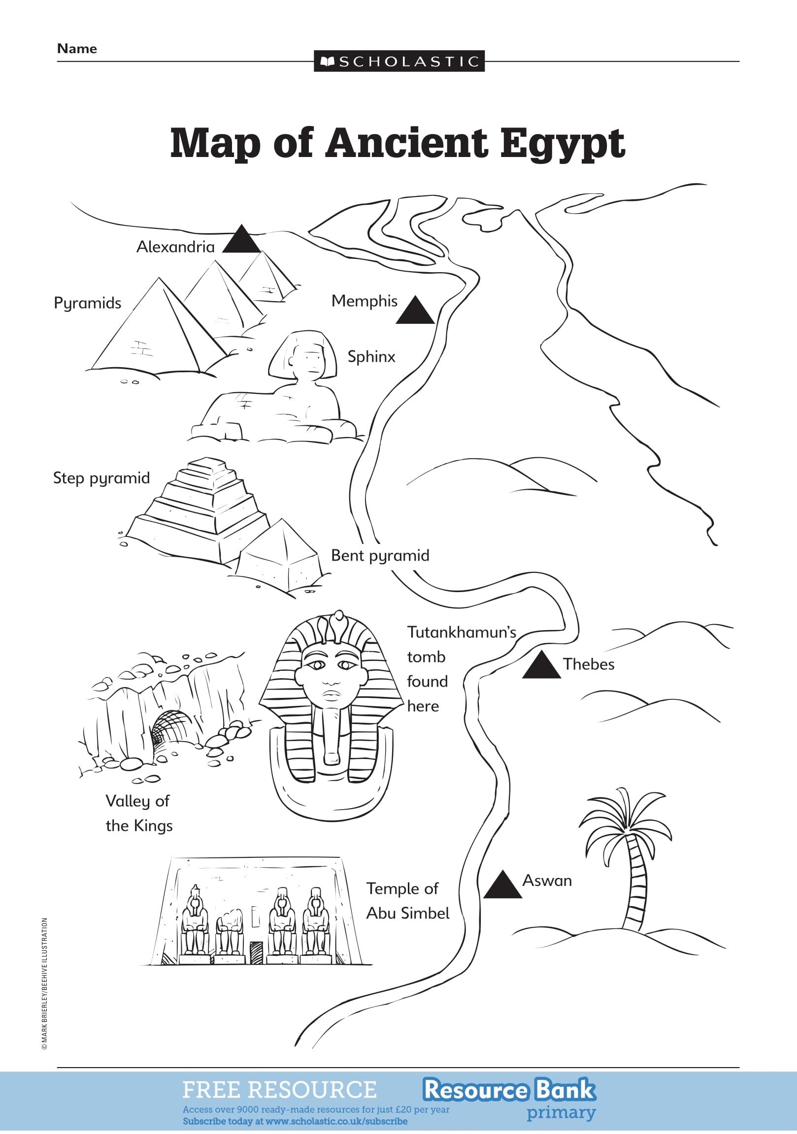 Ancient Egyptian Resource Label The Map Hope Blog Worksheets Library