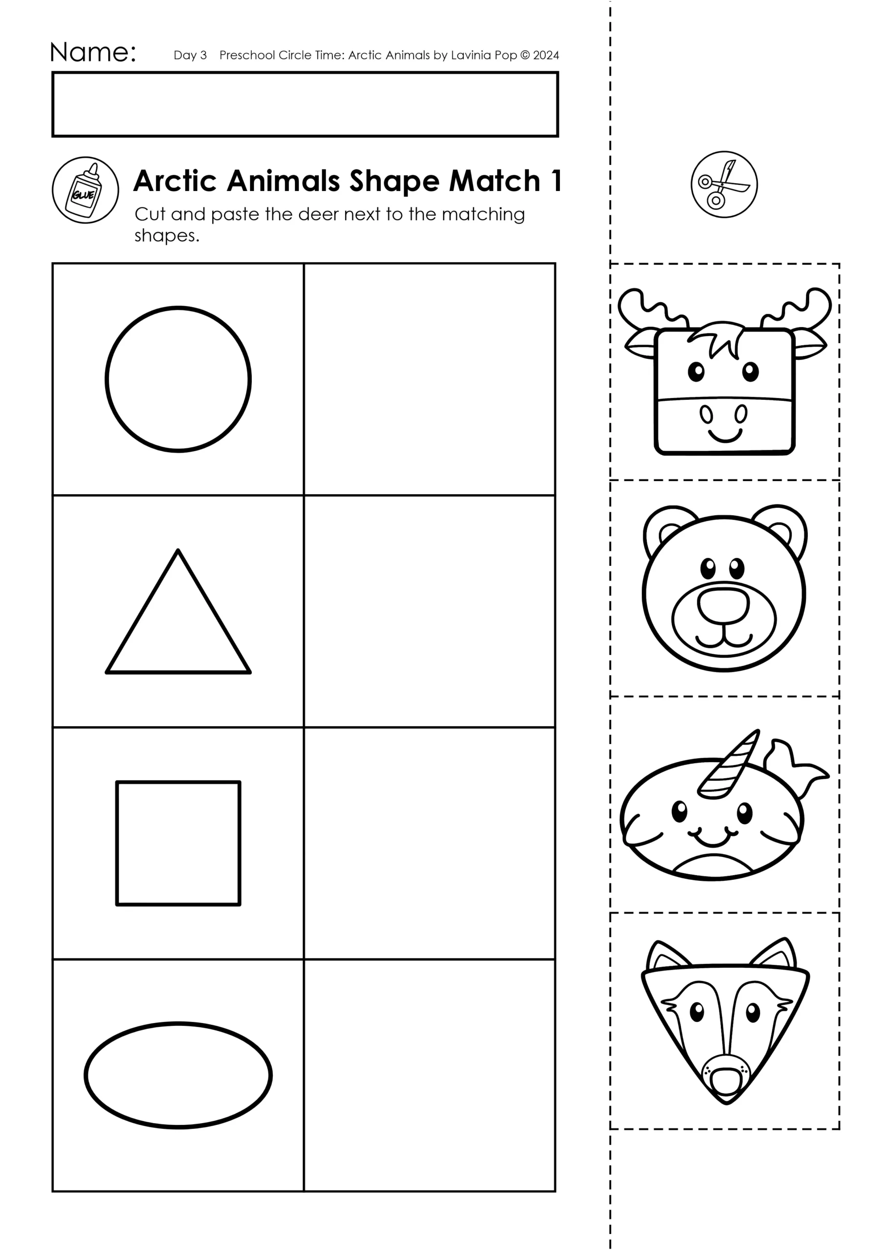Arctic Animals Worksheets Preschool
