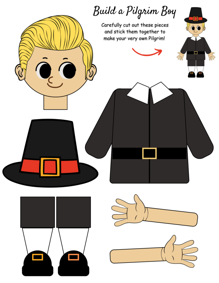 Autumn Build A Squash Cut And Glue Activity Preschool Build A Pilgrim Squash Pumpkin Turkey Hand