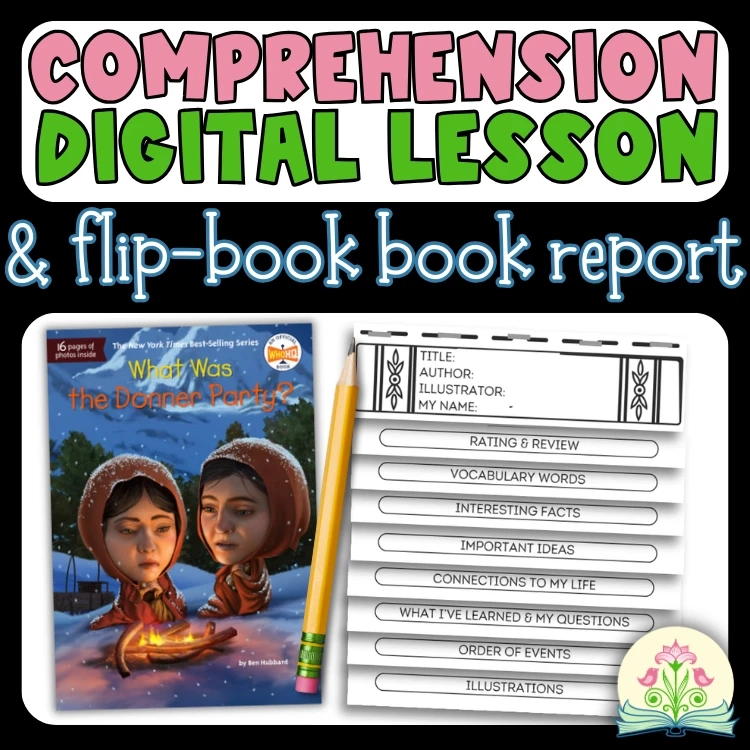 Book Report Template Lesson 4th Grade Non Fiction Project The Donner Party Amped Up Learning