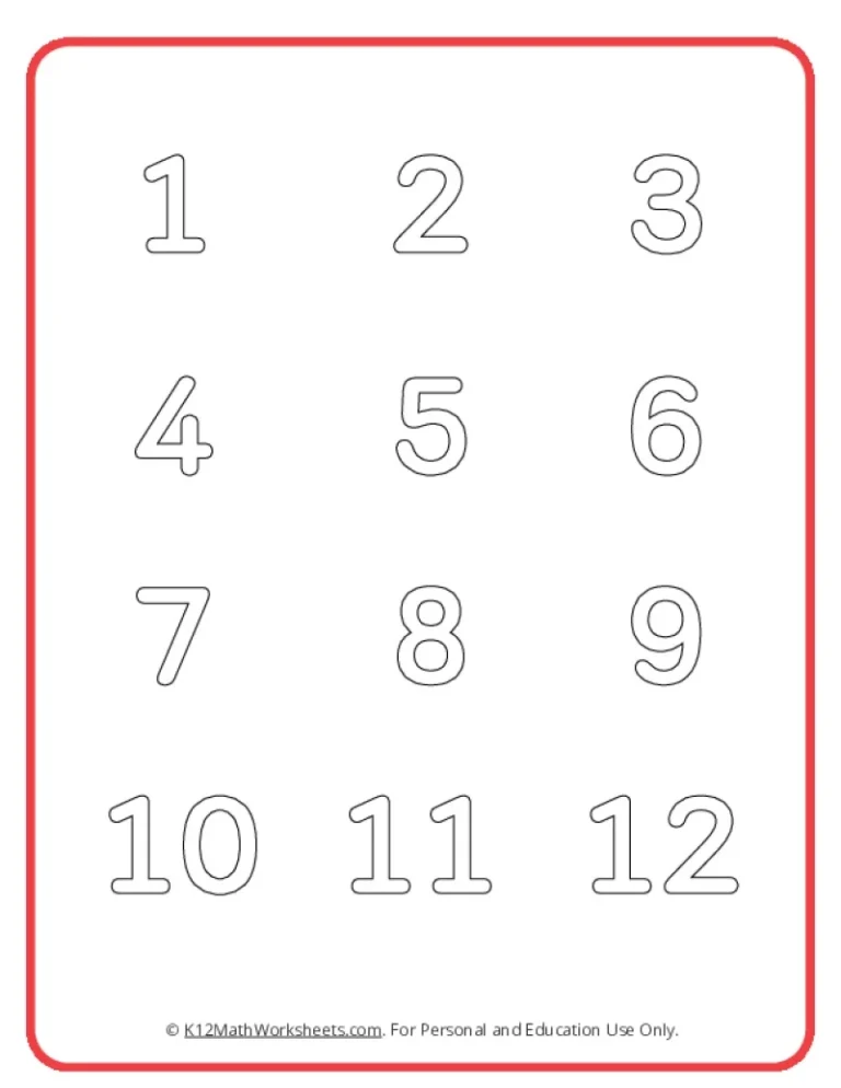 Bubble Numbers K12 Math Worksheets