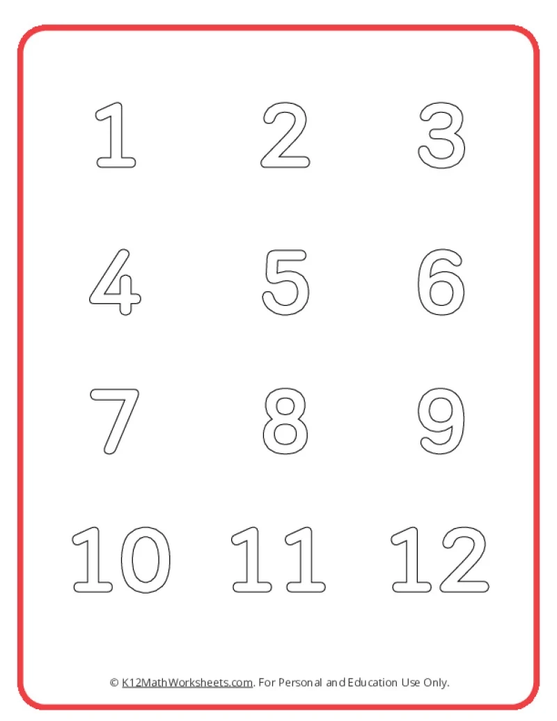 Bubble Numbers K12 Math Worksheets