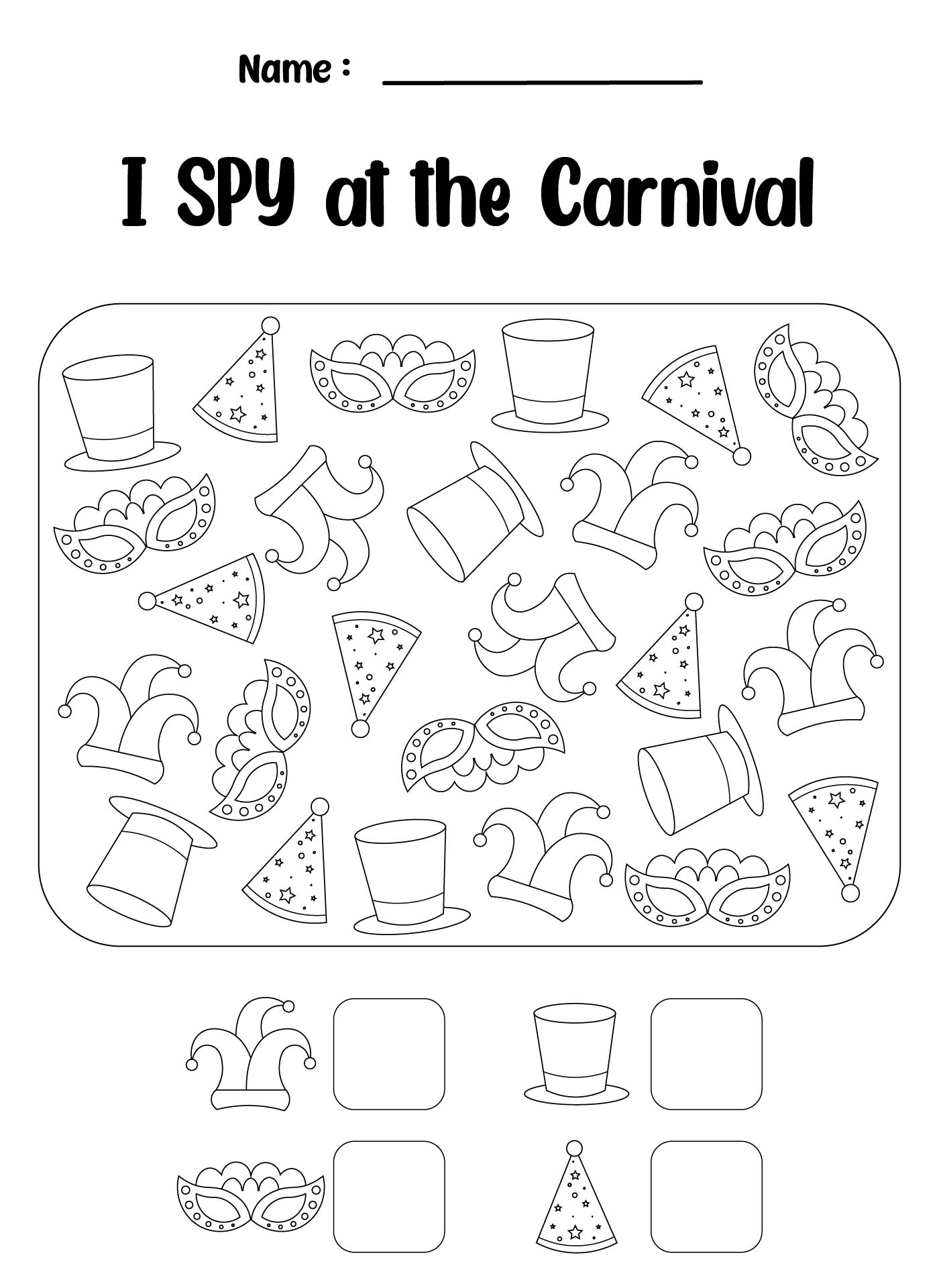 Carnival Games Worksheet 9 Free PDF Printables Printablee