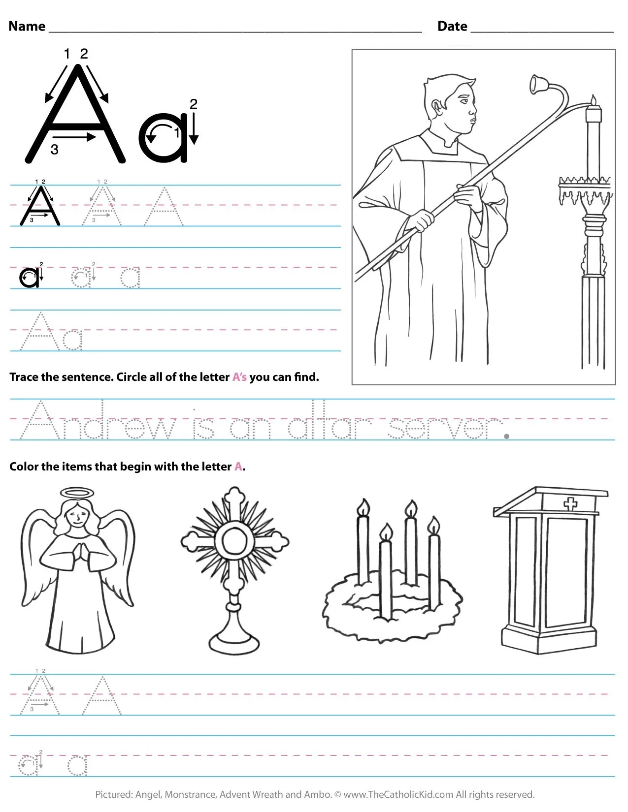 Printables For Catholic Preschoolers