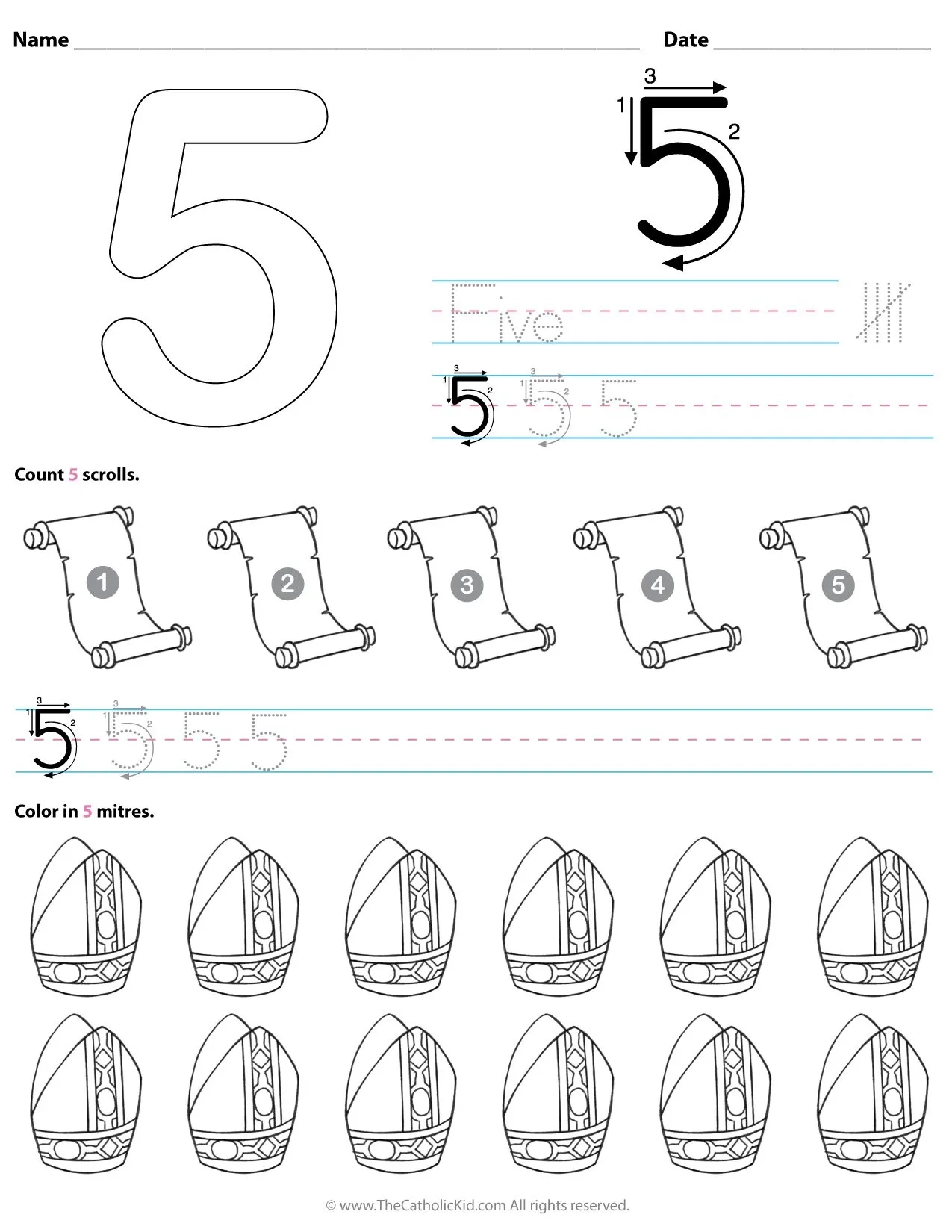 Preschool Worksheet Number 5