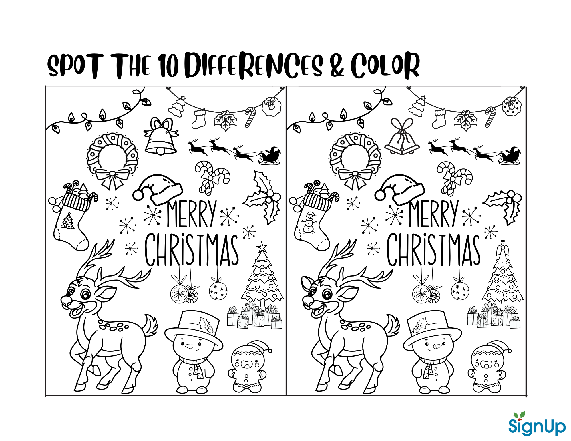 Christmas Printable Activities Worksheets