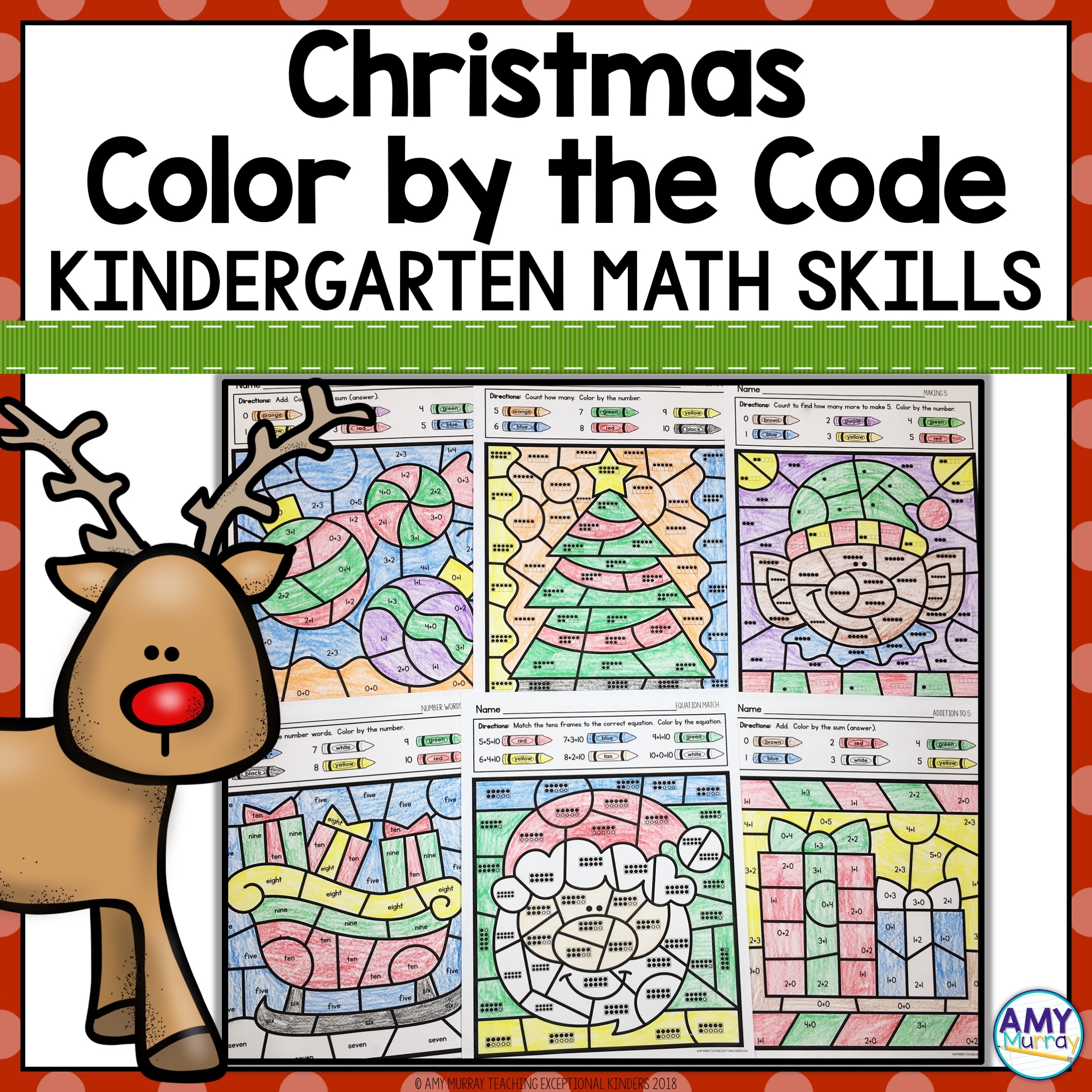 Kindergarten Math Christmas Worksheets