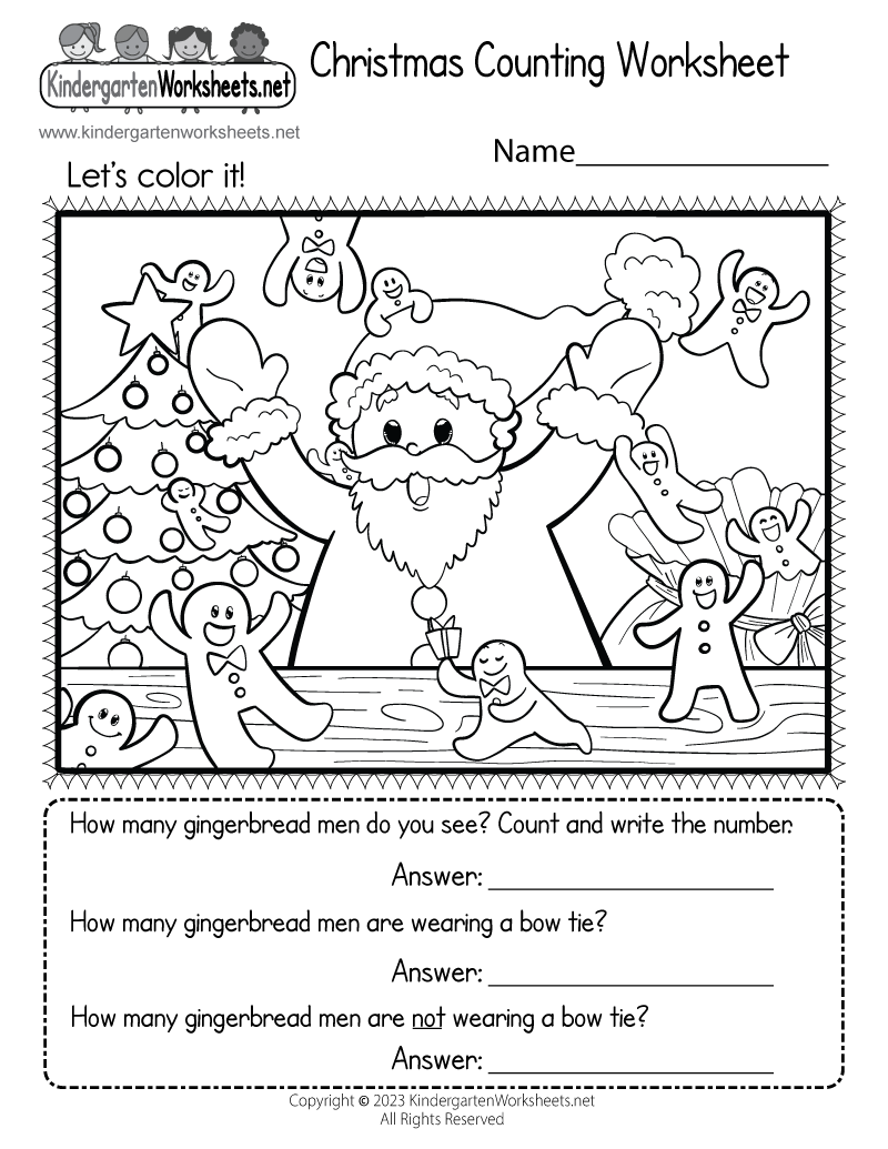 Free Christmas Worksheets Printables