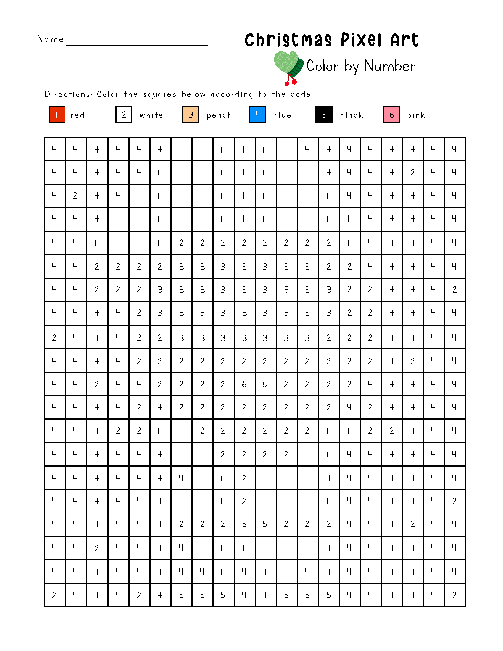 Pixel Art Printables For Preschool