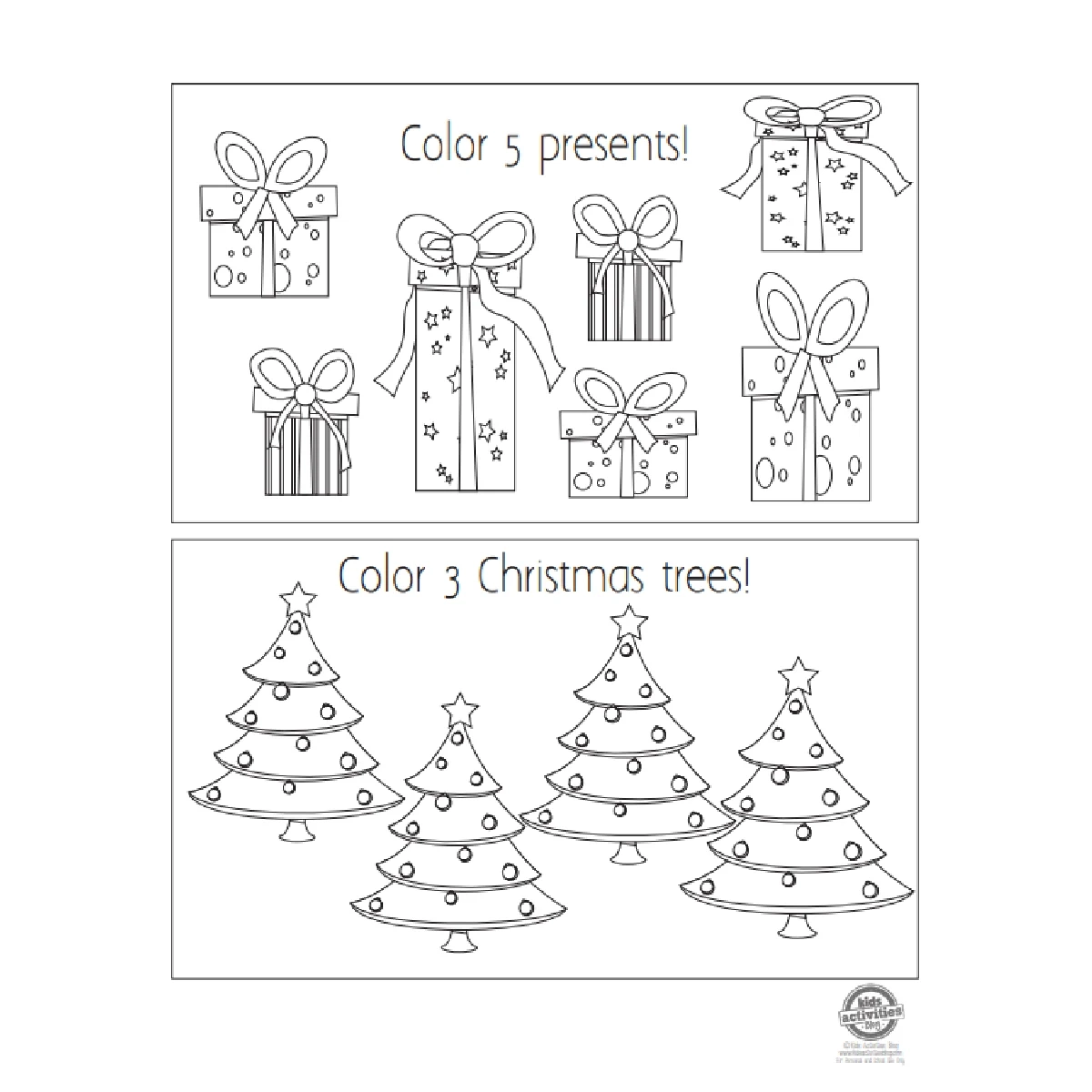 Preschool Christmas Theme Worksheets
