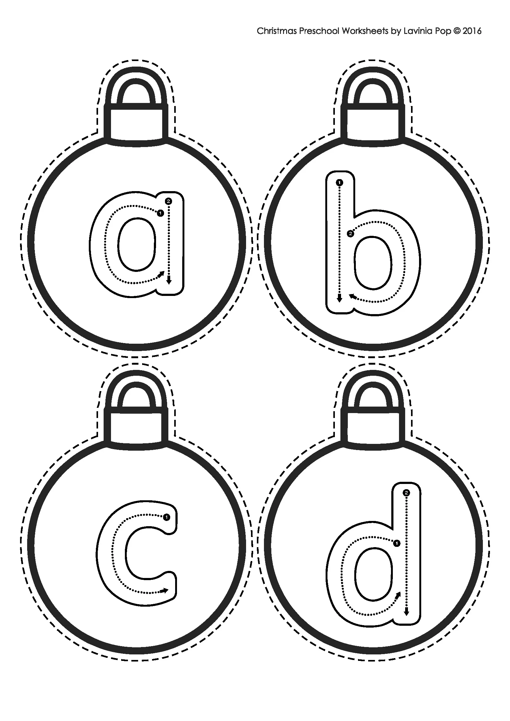 Christmas Preschool Free Worksheets