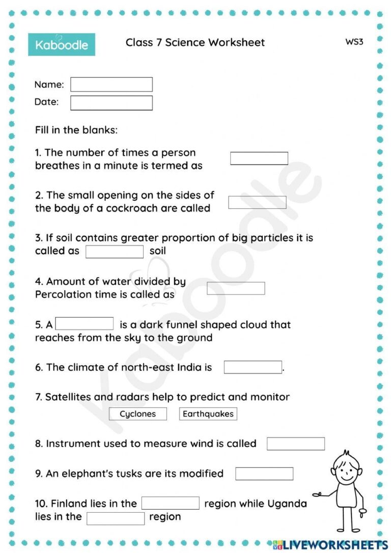 Class 7 Science Worksheet Mix 3 Worksheet Worksheets Library