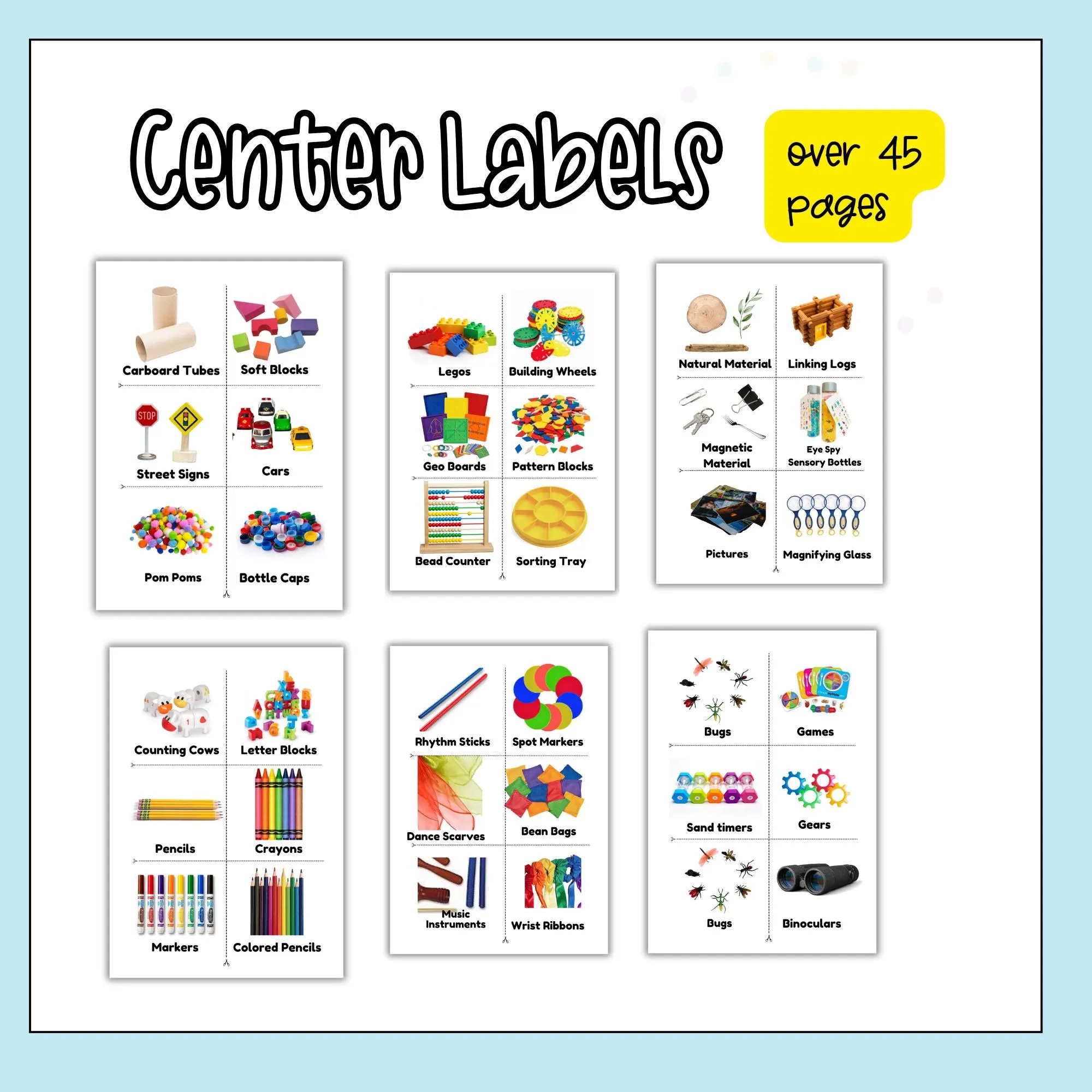 Preschool Printable Label For Binoculars