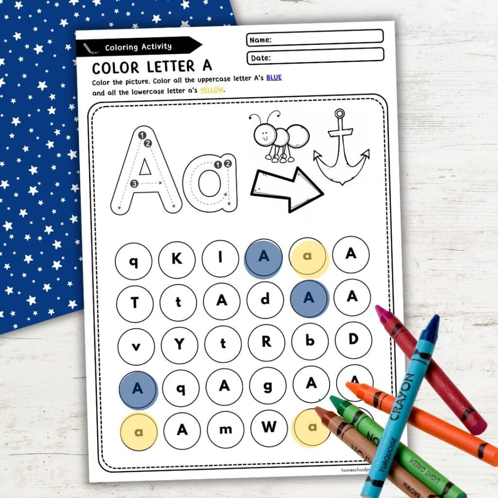 Color The Letter A Worksheets Fun Letter Recognition Practice