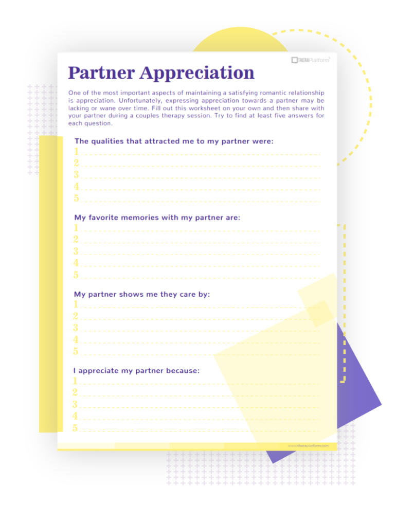 Couples Therapy Worksheets