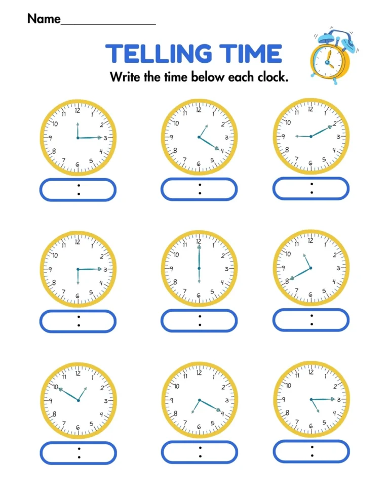 Customize 57 Telling Time Worksheets Templates Online Canva