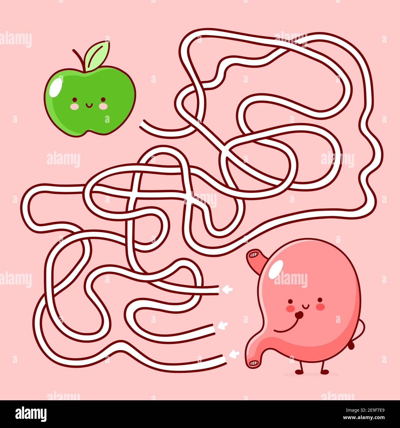 Cute Funny Labyrinth Maze Game Help Stomach Find Apple Maze Game For Kids Vector Flat Line Cartoon Kawaii Character Illustration Icon Labyrinth Maze Game Concept Stock Vector Image U0026 Art Alamy