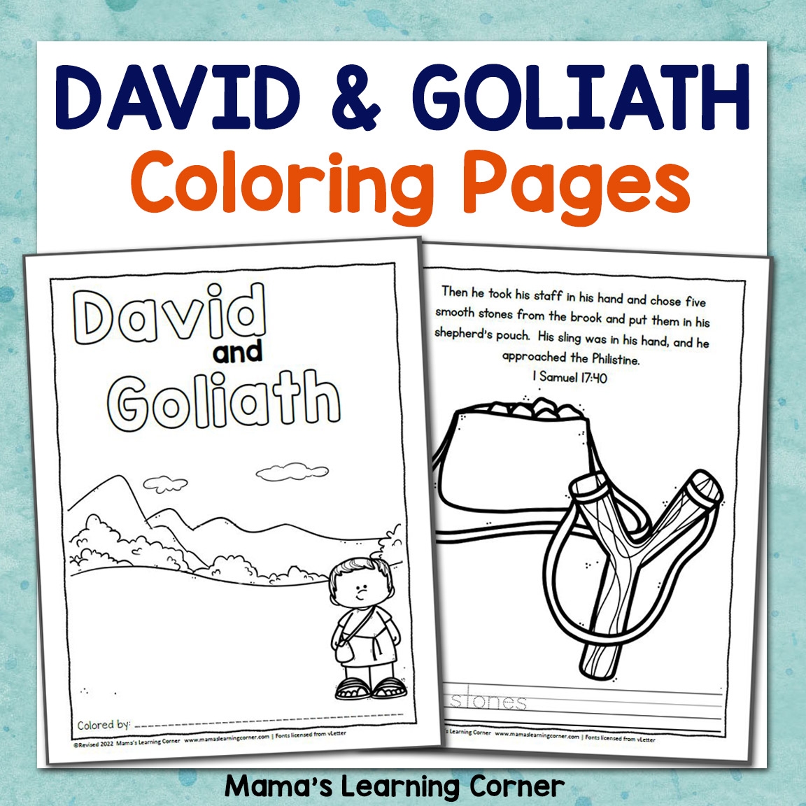 David And Goliath Preschool Worksheets