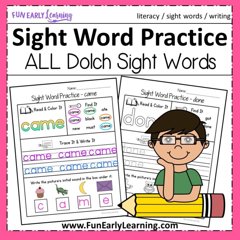 Dolch Sight Word Practice Bundle
