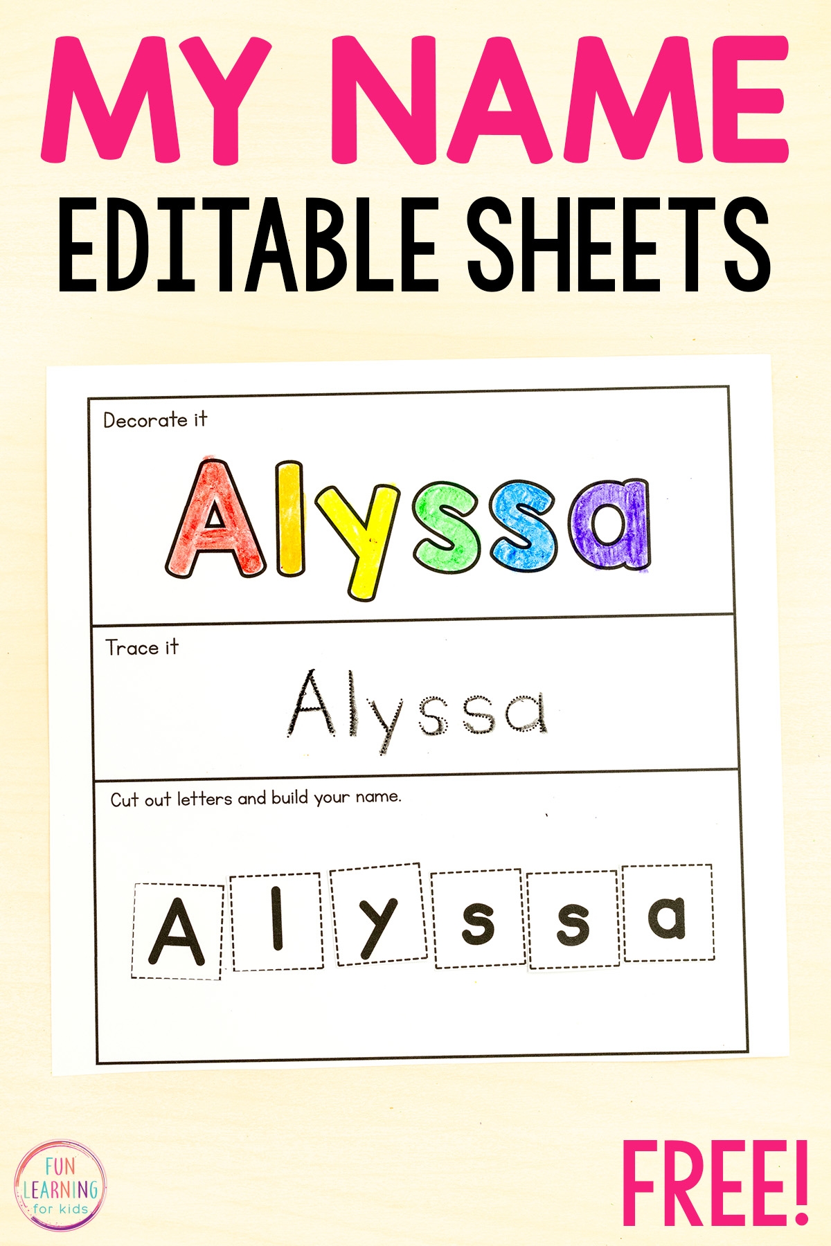 Printable Name Worksheet