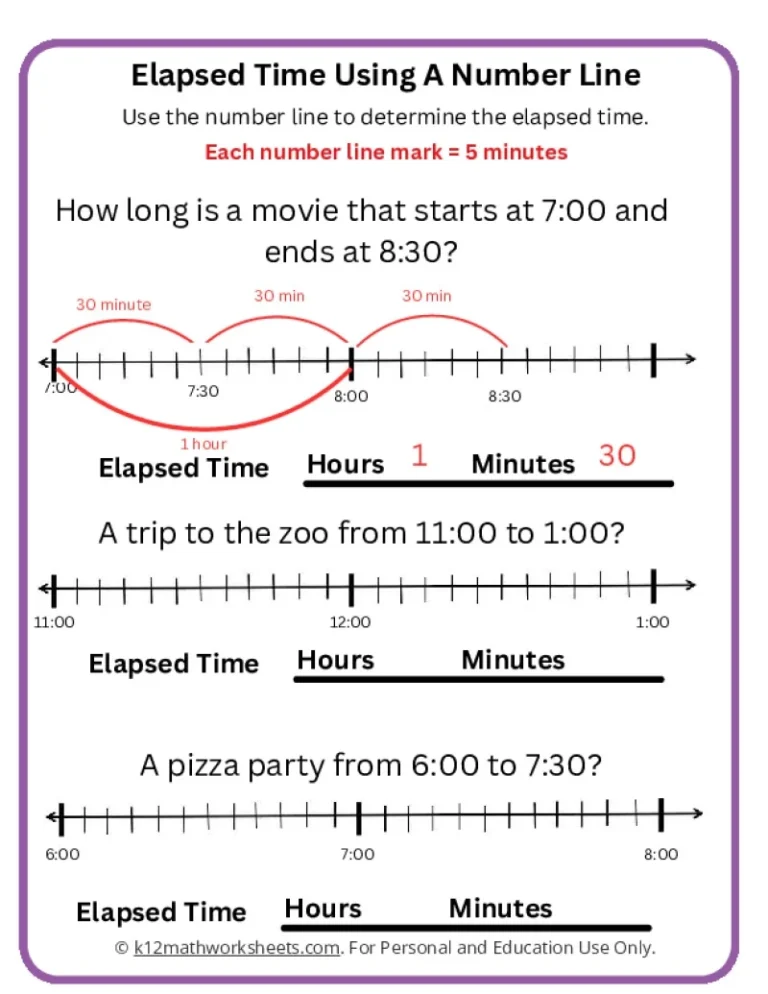 Elapsed Time Worksheets K12 Math Worksheets