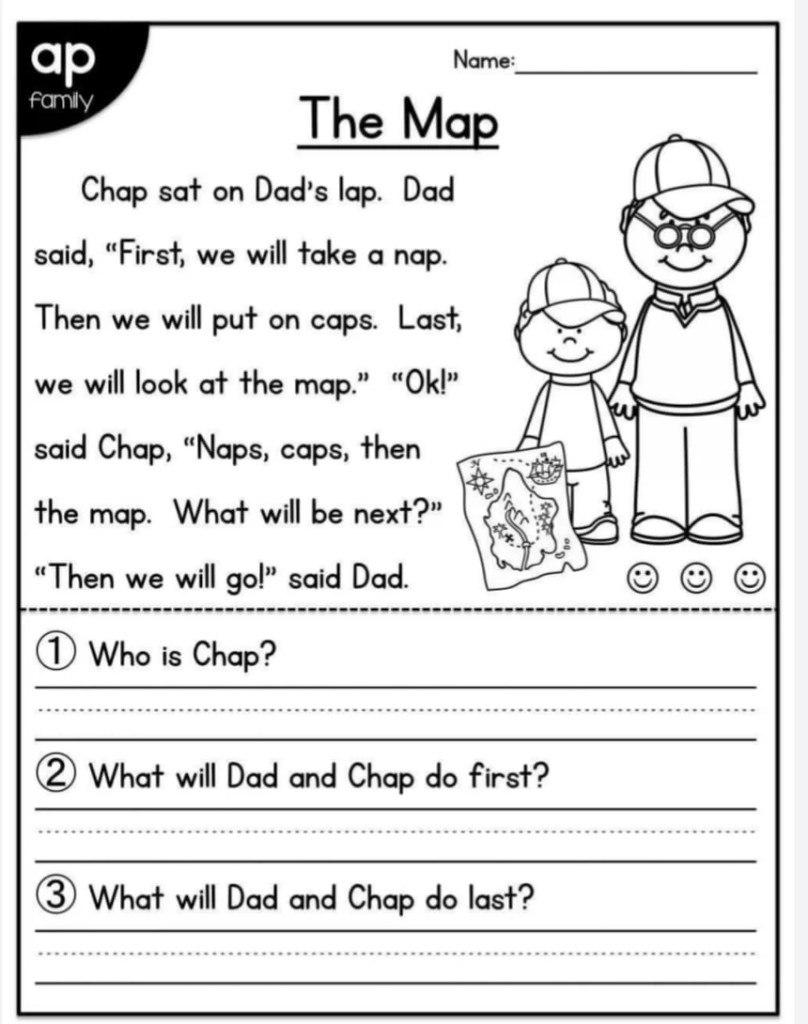 Free Kindergarten Printable Reading Worksheets