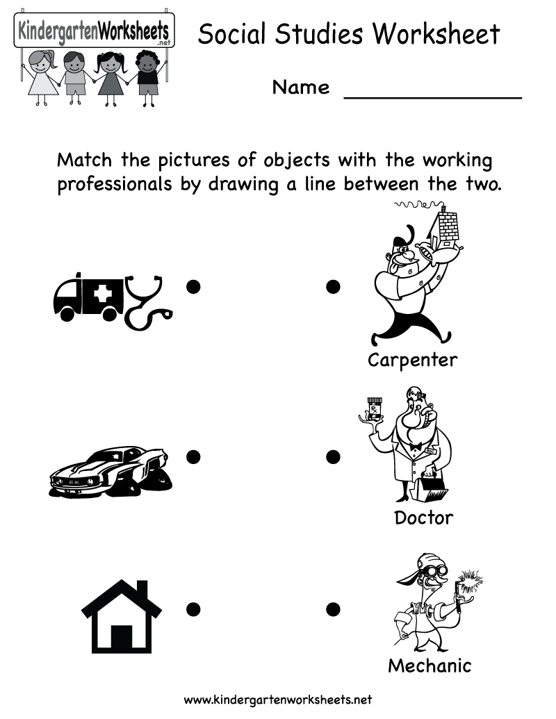 Kindergarten Social Studies Free Printable Worksheets