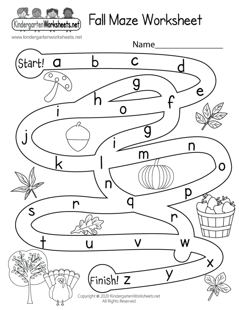 Fall Maze Worksheet Free Printable Digital U0026 PDF
