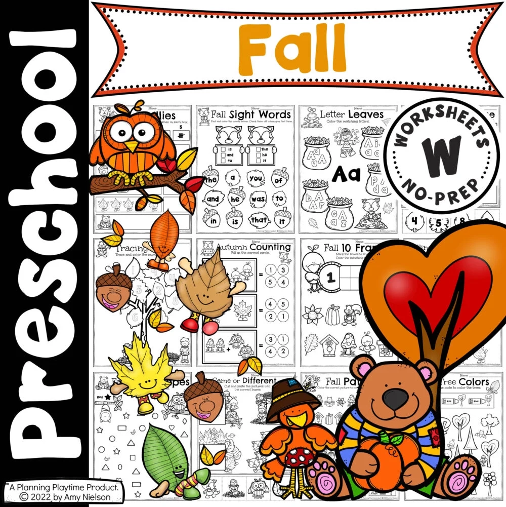Fall Worksheets For Preschool Planning Playtime