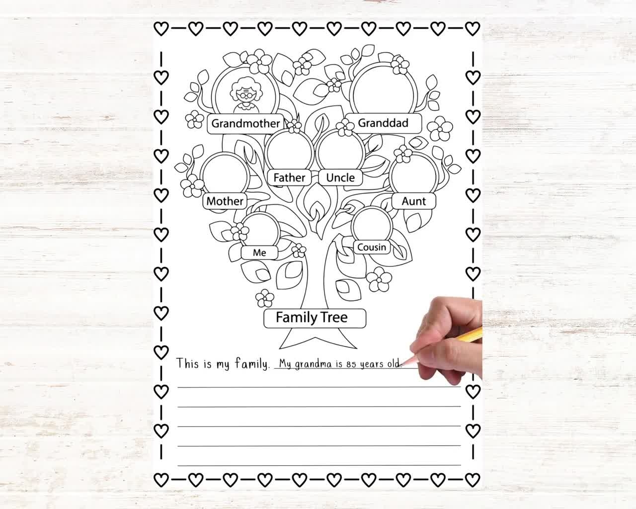 My Family Tree Printable Worksheets