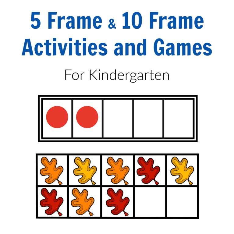 Five And Ten Frame Activities For Kindergarten The Activity Mom
