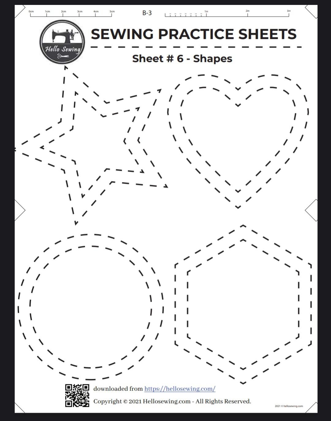 Printable Hand Sewing Worksheets