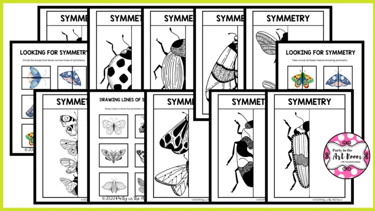 Free 12 Page Symmetry Art Worksheets Party In The Art Room