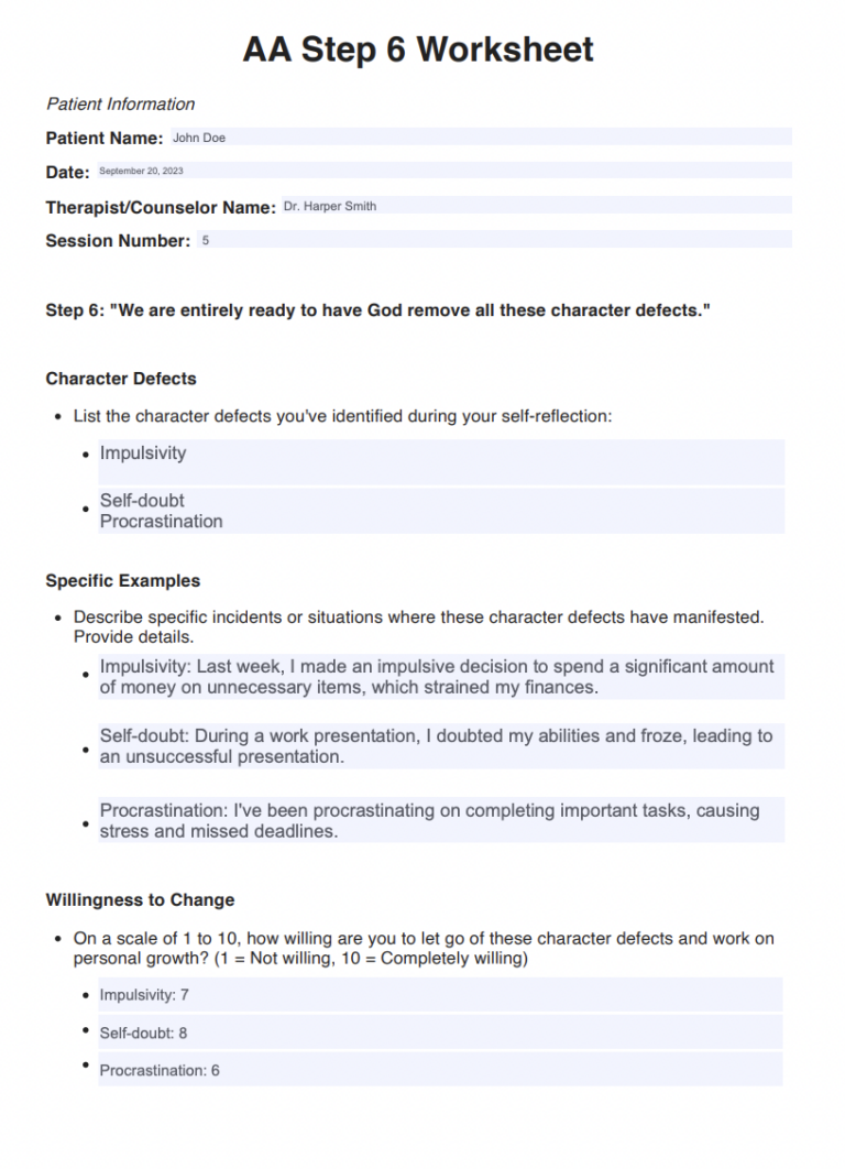 Free Aa Step 6 Worksheet Download Free Aa Step 6 Worksheet Png Images Free Worksheets On Clipart Library