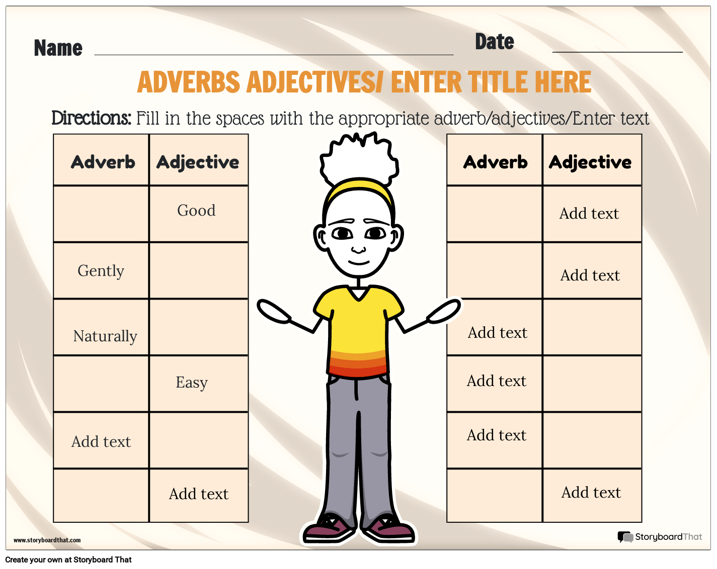 Free Adjectives And Adverbs Worksheets Printable Templates